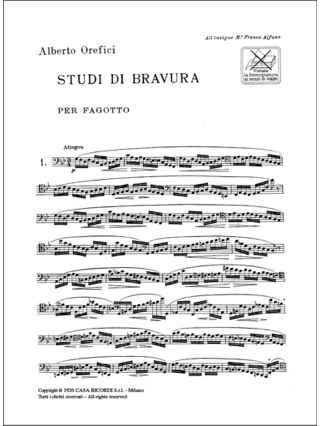 Studi di Bravura - Alberto Orefici - Partition - Basson